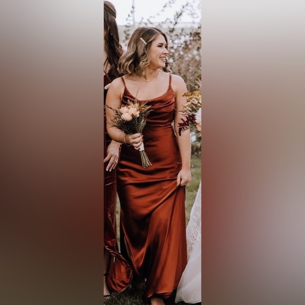 Revelry Skye Bridesmaid Dress - RUST Color